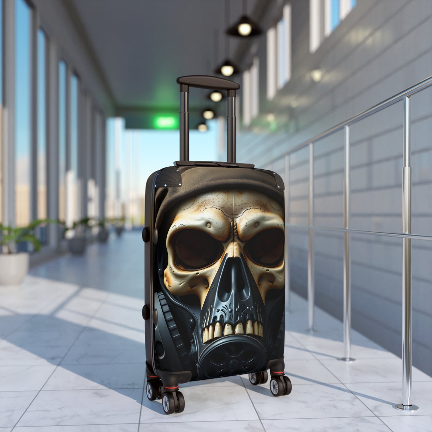 Skull Design Suitcase - Unique Travel Luggage, Stylish Carry-On, Halloween Bag, Gift for Travelers, Adventure Gear