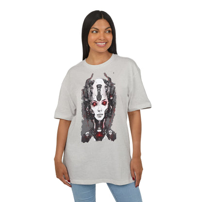 Futuristic Graphic Tee, Unique Oversized T-Shirt, Stylish Casual Wear, Perfect Gift for Art Lovers, Bold Design for Teens