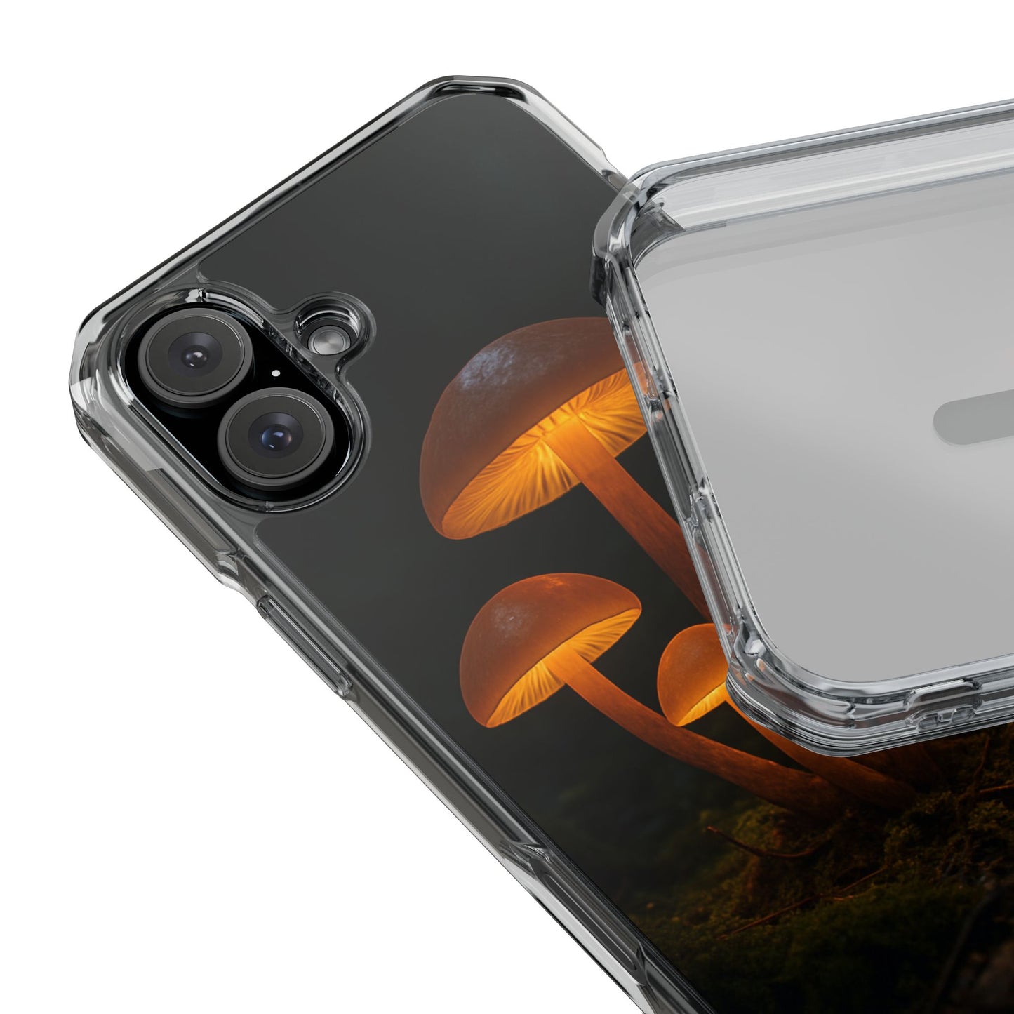Magnetic Clear Impact Cases, Mushroom Phone Case, Eco-Friendly Phone Cover, Unique Phone Accessories, Gift for Nature Lovers, Artistic