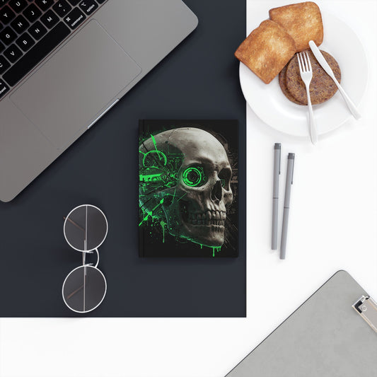 Gothic Skull Hard Backed Journal - Perfect for Writers, Halloween, Art Lovers, Gift Ideas, Note Taking