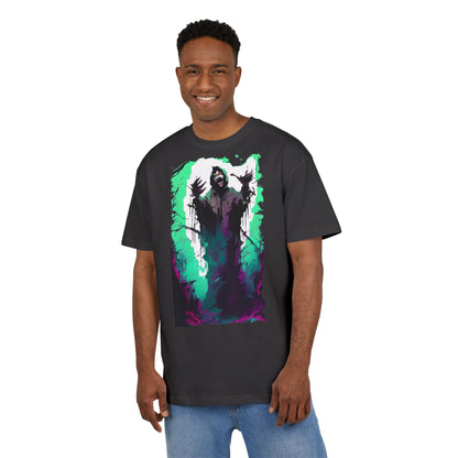 Mystical Oversized Tee - Unisex, Artistic Graphic Tee, Casual Wear, Gift for Art Lovers, Spooky Vibes Shirt