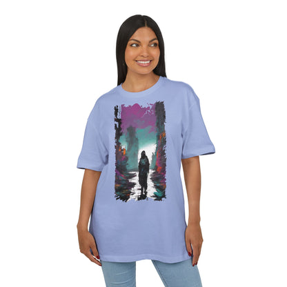 Unisex Oversized Graphic Tee with Forest Silhouette | Comfy Casual Wear, Gift for Nature Lovers, Ideal for Camping, Hiking, Everyday Style