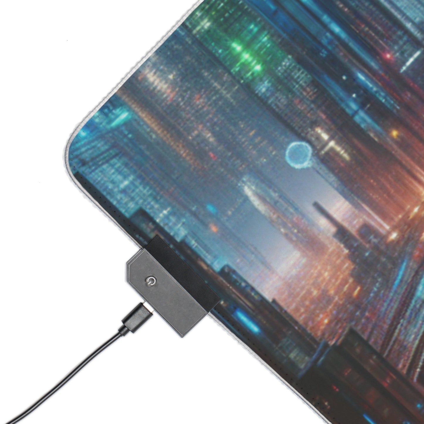 Futuristic LED Gaming Mouse Pad, Large Computer Desk Mat, RGB RGB Gaming Accessories, Gift for Gamers, Desk Decor