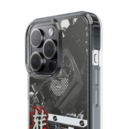 Clear Phone Case with Stylish Graphic Design for Tech Enthusiasts