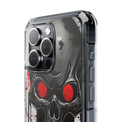 Edgy Skull Design Phone Case, Unique Protective Case, Magnetic Impact Case, Halloween Gift, Skull Lover Accessory