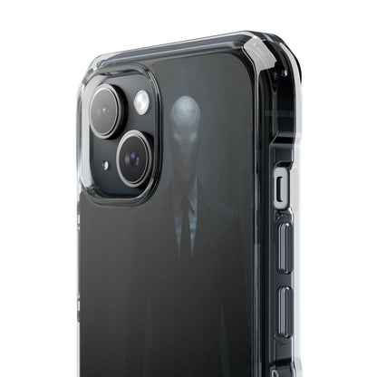 Sleek Phone Case with Minimalist Horror Design of Slenderman, Slim Protective Case, Unique Gift for Horror Lovers, Clear Impact-Resistant Case