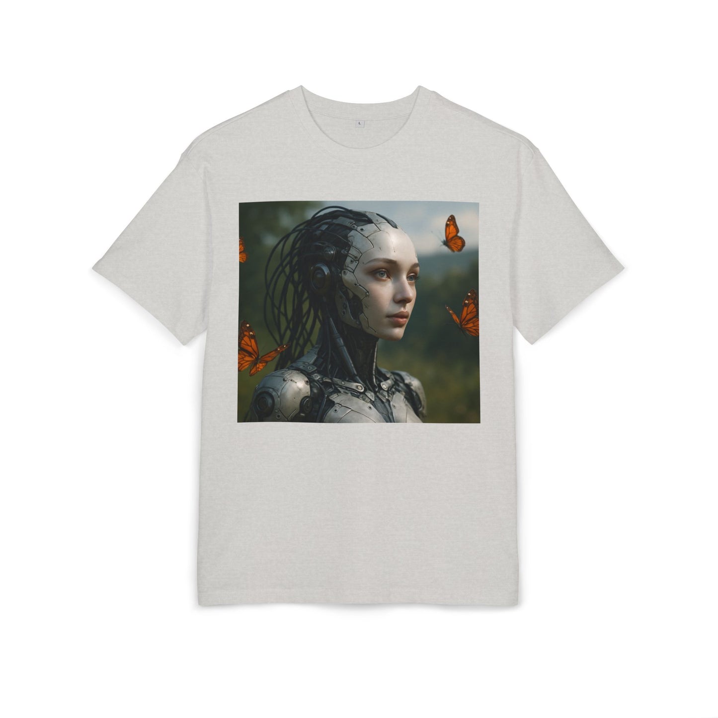 Futuristic Robot Graphic Tee, Oversize T-Shirt, Unisex Relaxed Fit Shirt, Casual Wear, Gift for Tech Lovers