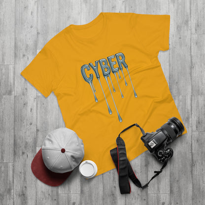 Cool Drippy Cyber T-Shirt, Unisex Graphic Tee, Casual Wear, Tech Enthusiast Gift, Trendy Streetwear for All Occasions