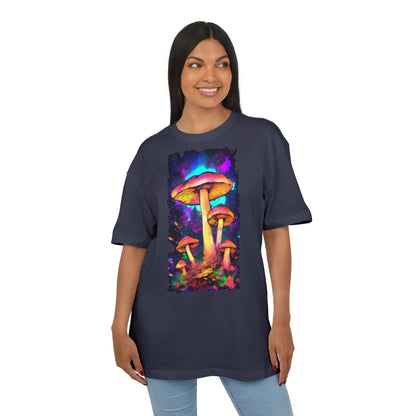 Psychedelic Mushroom Oversize Tee, Unisex Graphic Tee, Casual Summer Shirt, Gift for Nature Lovers, Festival Fashion