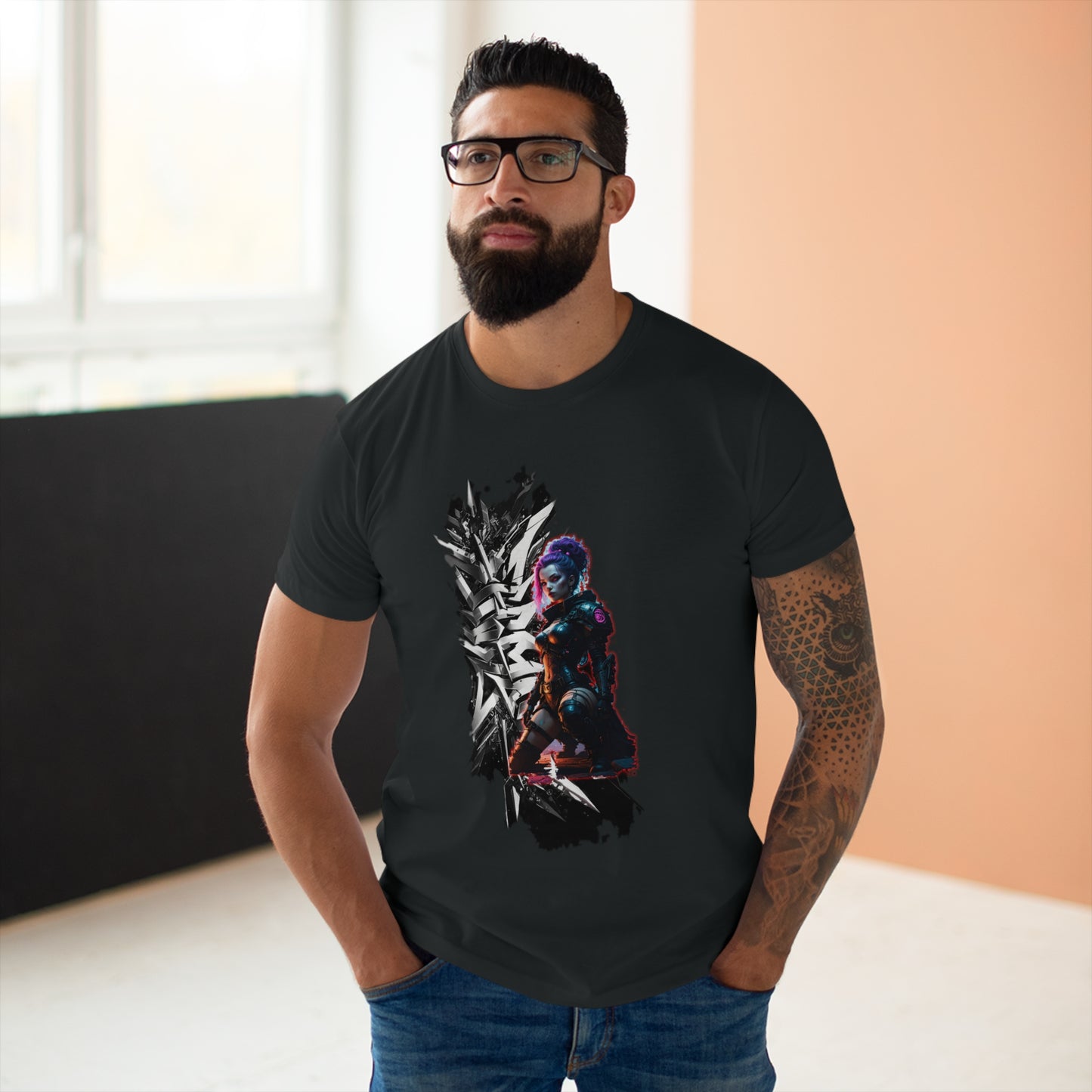 Unisex Graphic T-Shirt Featuring Bold Illustration, Streetwear Style Tee, Trendy Casual Wear, Perfect Gift for Graphic Art Lovers