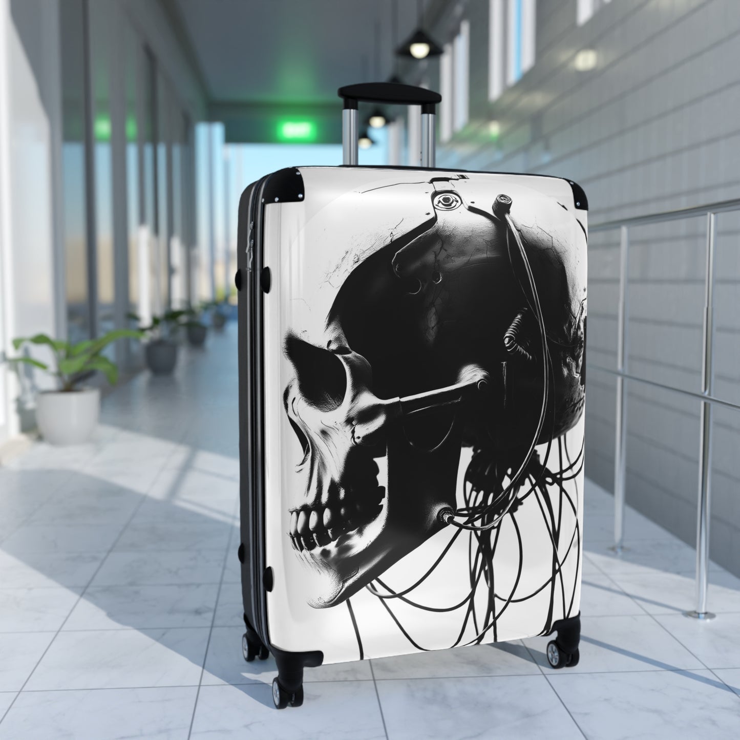 Stylish Travel Suitcase with Skull Design - Perfect for Adventurers