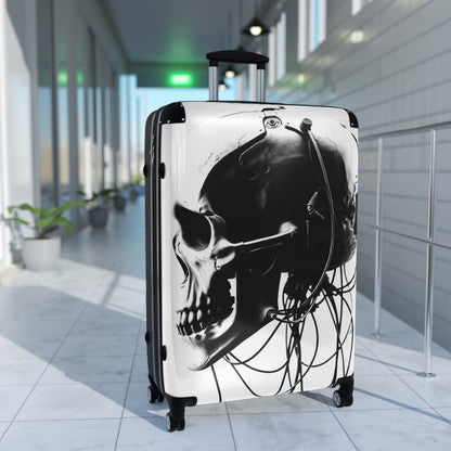 Stylish Travel Suitcase with Skull Design - Perfect for Adventurers