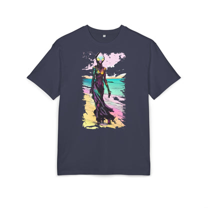 Beach Vibes Oversize Tee - Artistic Graphic Tee, Summer Style, Unisex T-Shirt, Boho Fashion, Casual Wear