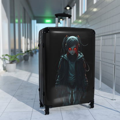 Stylish Travel Suitcase with Cyber Design - Perfect for Adventurers