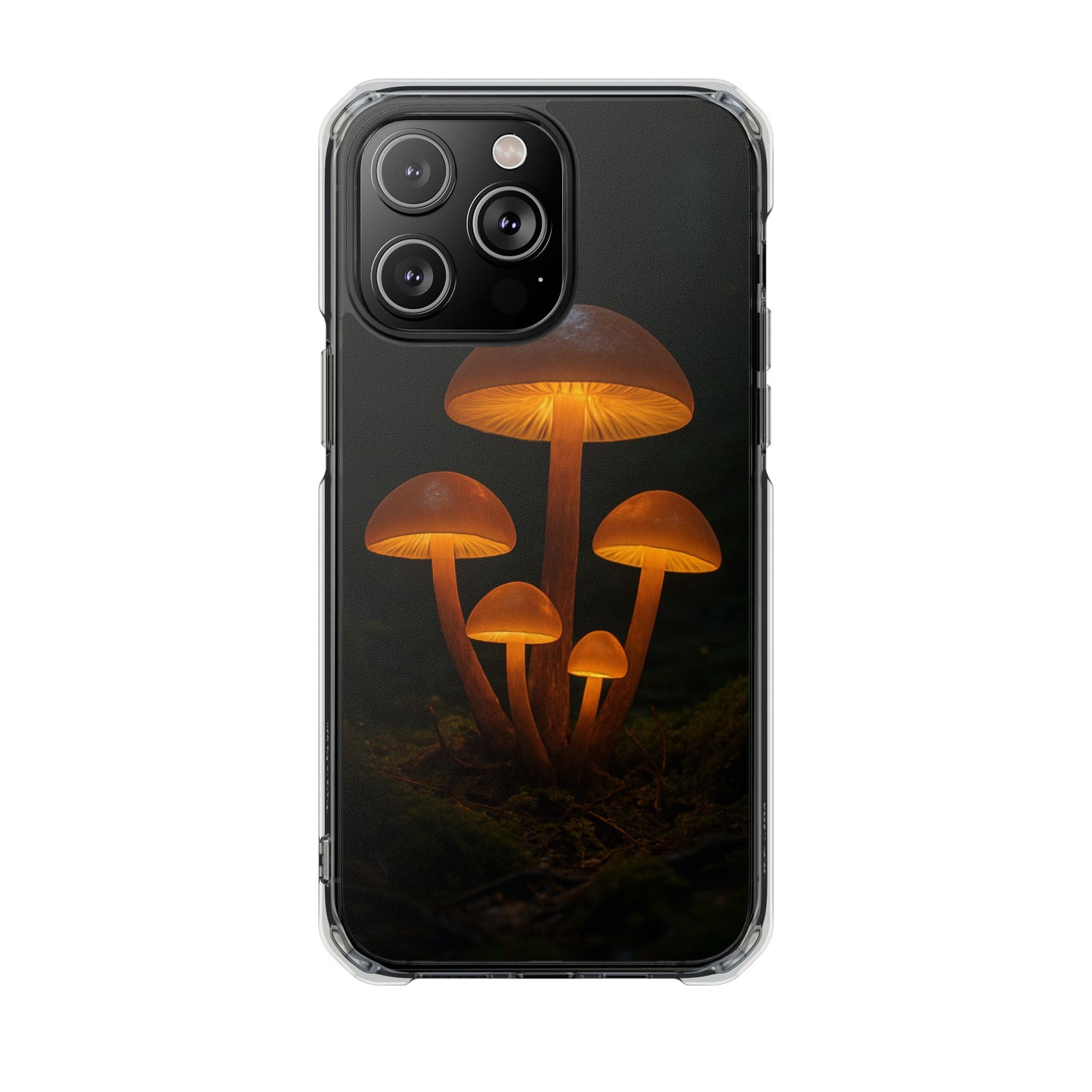 Magnetic Clear Impact Cases, Mushroom Phone Case, Eco-Friendly Phone Cover, Unique Phone Accessories, Gift for Nature Lovers, Artistic