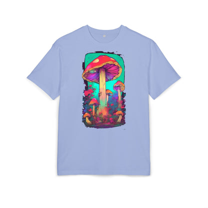 Vibrant Mushroom Art Oversized Tee, Unisex Graphic T-Shirt, Trendy Casual Style, Nature Lover Gift, Festival Clothing, Psychedelic Design