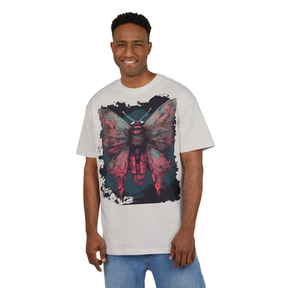 Aesthetic Moth Graphic Oversize Tee, Casual Style Shirt, Unique Gift, Eco-Print Tee, Art Lover Fashion, Nature-Inspired Top
