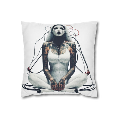 Unique Artistic Pillowcase with Futuristic Design, Decorative Cushion Cover for Home Decor, Gift for Art Lovers, Cozy Living Room Accessory