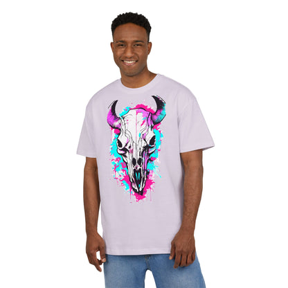 Vibrant Skull Graphic Tee for Art Lovers, Casual Wear, Unique Gift, Festival Apparel, Street Style Fashion