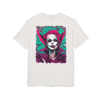 Eerie Portrait Unisex Oversized Tee | Unique Graphic Shirt for Halloween, Gift for Horror Fans, Scary Tee, Alternative Fashion