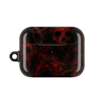 Stylish AirPod Cases with a Bold Red Marble Design, Unique Accessories for Music Lovers, Perfect Gift for Teens, Great for Holidays