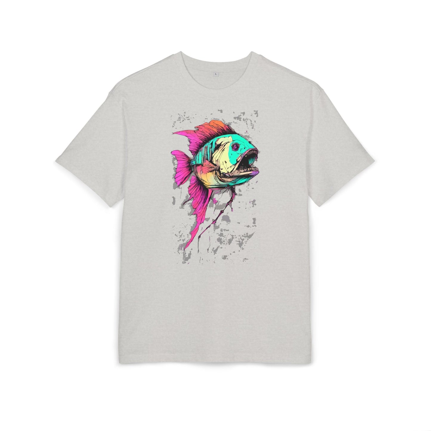 Vibrant Fish Graphic Tee for Casual Style, Summer Wear, Beach Vibes, Gift for Fishing Enthusiasts, Unique Unisex Heavy Oversize Tee