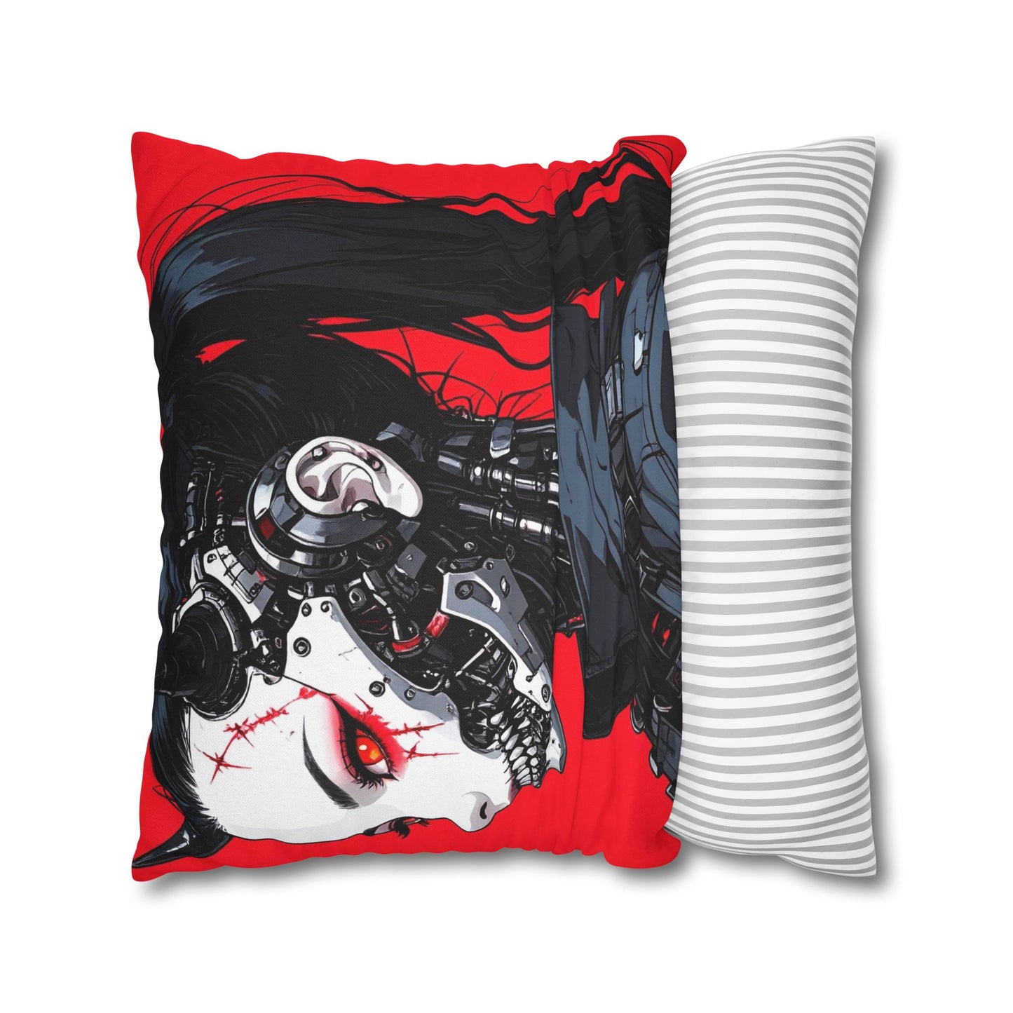 Futuristic Cyberpunk Pillowcase, Cozy Decor, Perfect for Gaming Rooms, Gifts for Tech Lovers, Stylish Home Accessories
