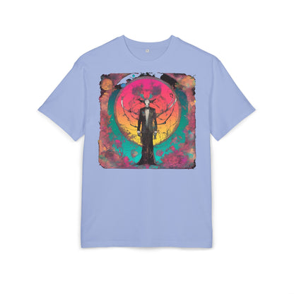 Vibrant Artistic Oversize Tee - Unisex Heavyweight T-Shirt, Bohemian Style, Gift for Art Lovers, Festival Wear, Casual Chic