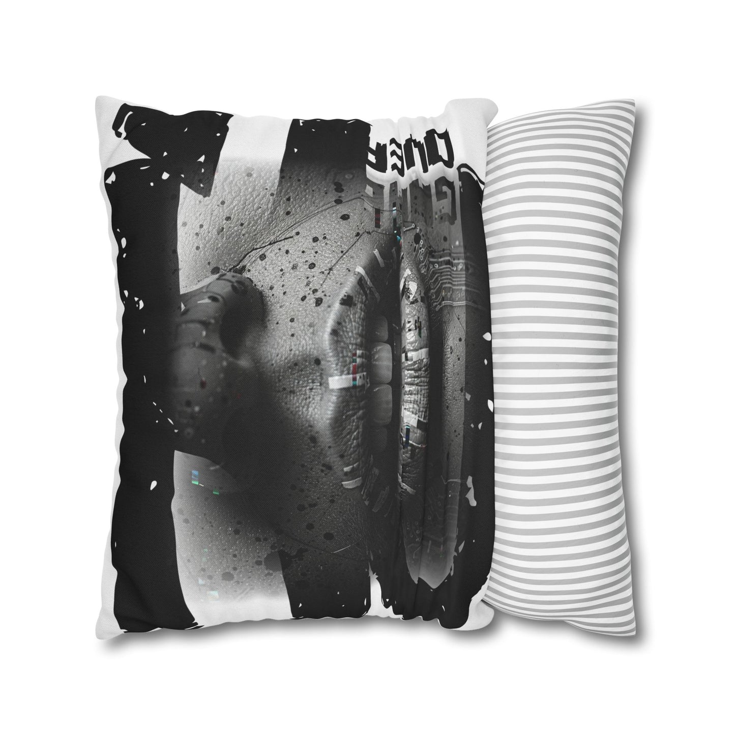 Stylish Spun Polyester Pillowcase, Decorative Accent, Unique Home Decor, Modern Living Room Cushion, Gift for Art Lovers