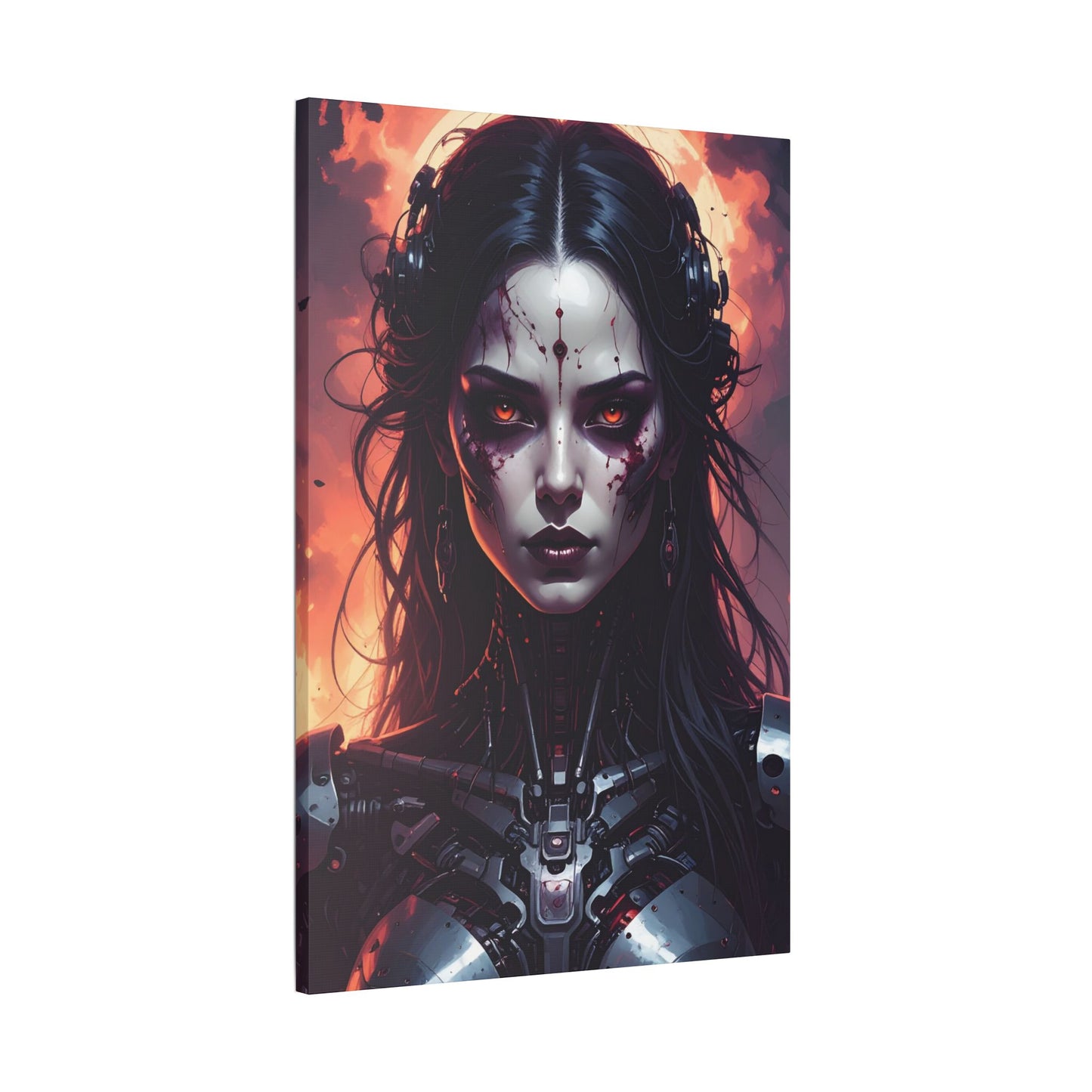 Gothic Art Canvas Print, Dark Wall Decor, Modern Home Art, Unique Gift for Halloween, Edgy Aesthetic Room Decor, Unusual Wall Art