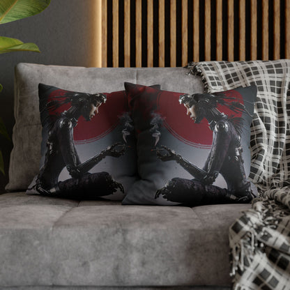 Futuristic Robot Love Pillowcase, Cyberpunk Decor, Gift for Tech Lovers, Modern Home Accent, Unique Housewarming Present