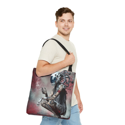 Futuristic Cyborg Tote Bag | Eco-Friendly Carryall for Sci-Fi Lovers, Gift for Tech Enthusiasts, Stylish Everyday Use