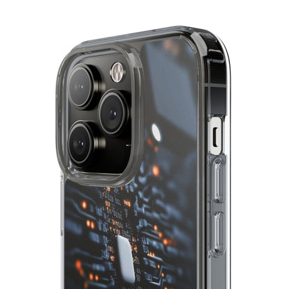 Clear Phone Case with Cyber Print