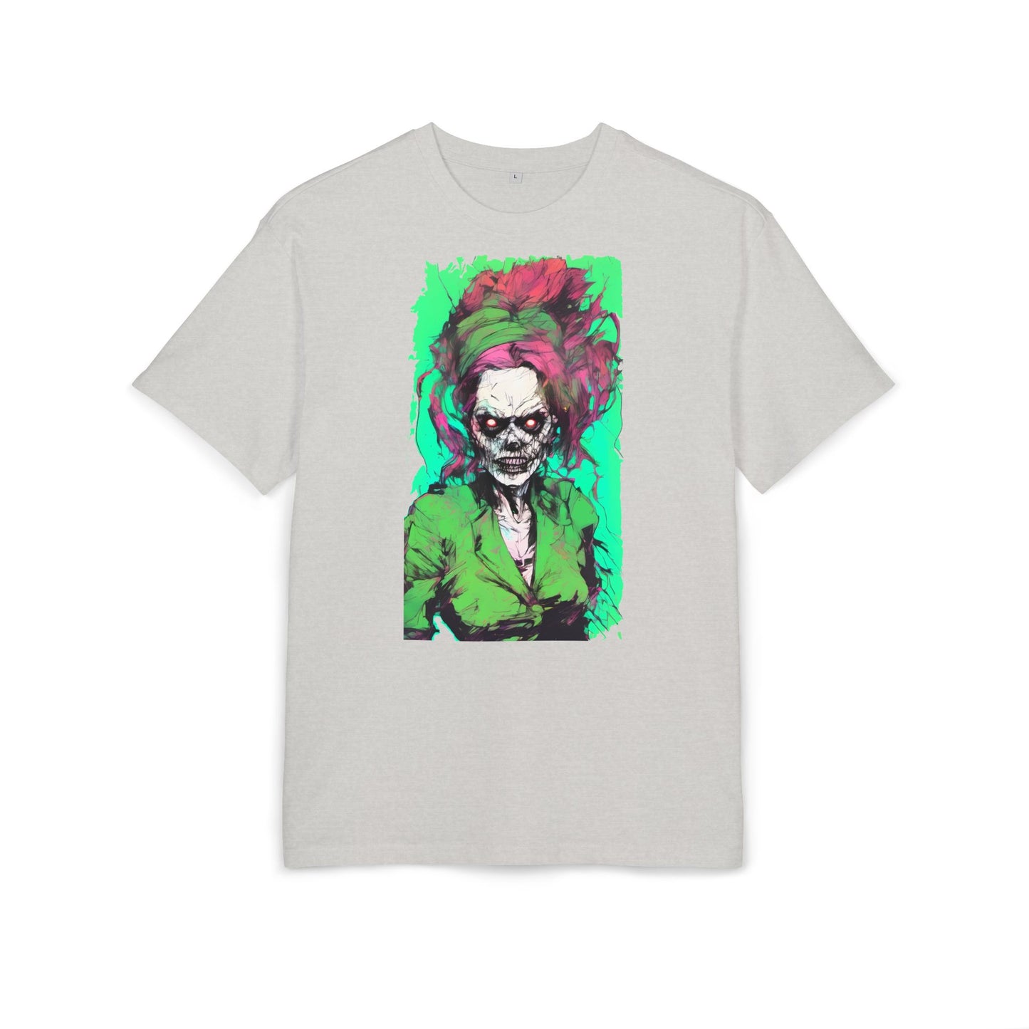 Vibrant Skull Art Oversize Tee, Unisex Graphic Tee, Edgy Streetwear Shirt, Perfect for Halloween, Gift for Art Lovers, Casual Comfort