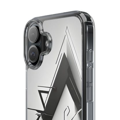 Clear Phone Case with Abstract Edgy Design Print