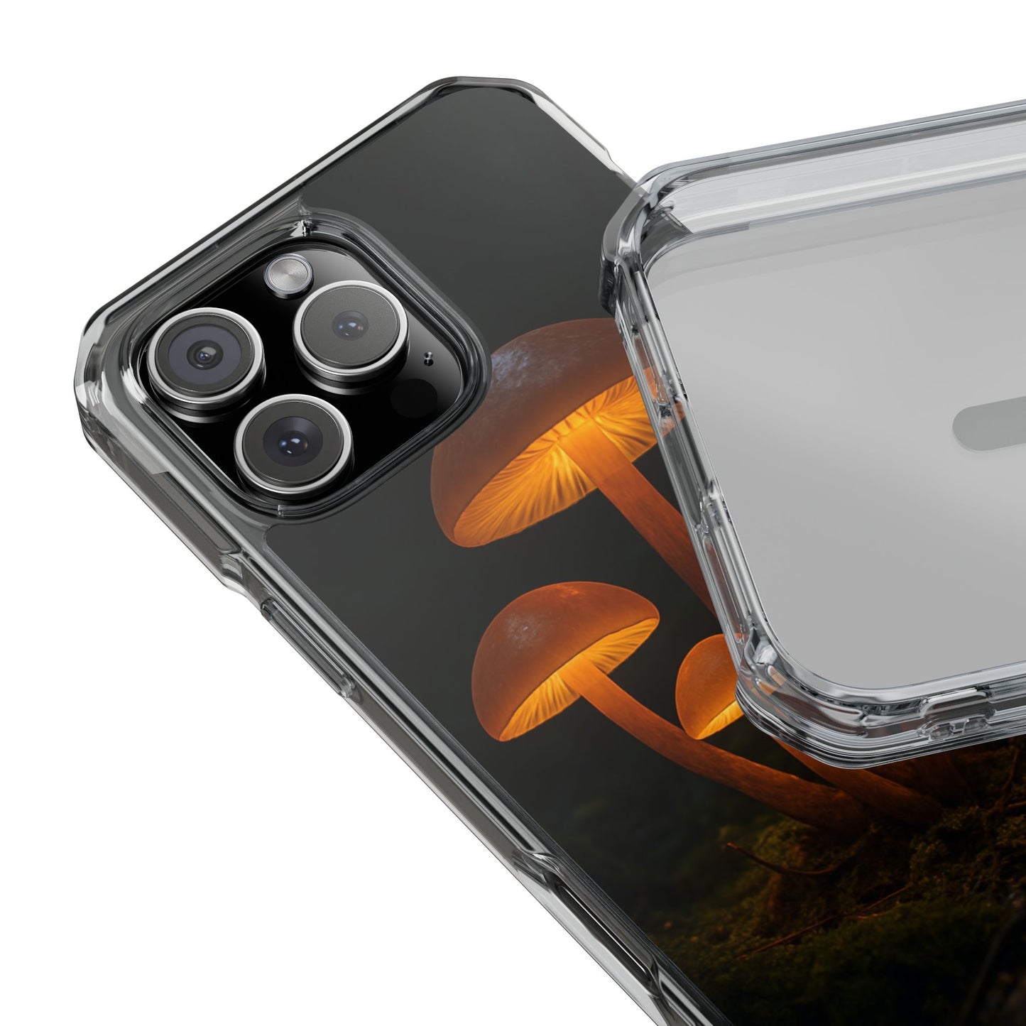 Magnetic Clear Impact Cases, Mushroom Phone Case, Eco-Friendly Phone Cover, Unique Phone Accessories, Gift for Nature Lovers, Artistic