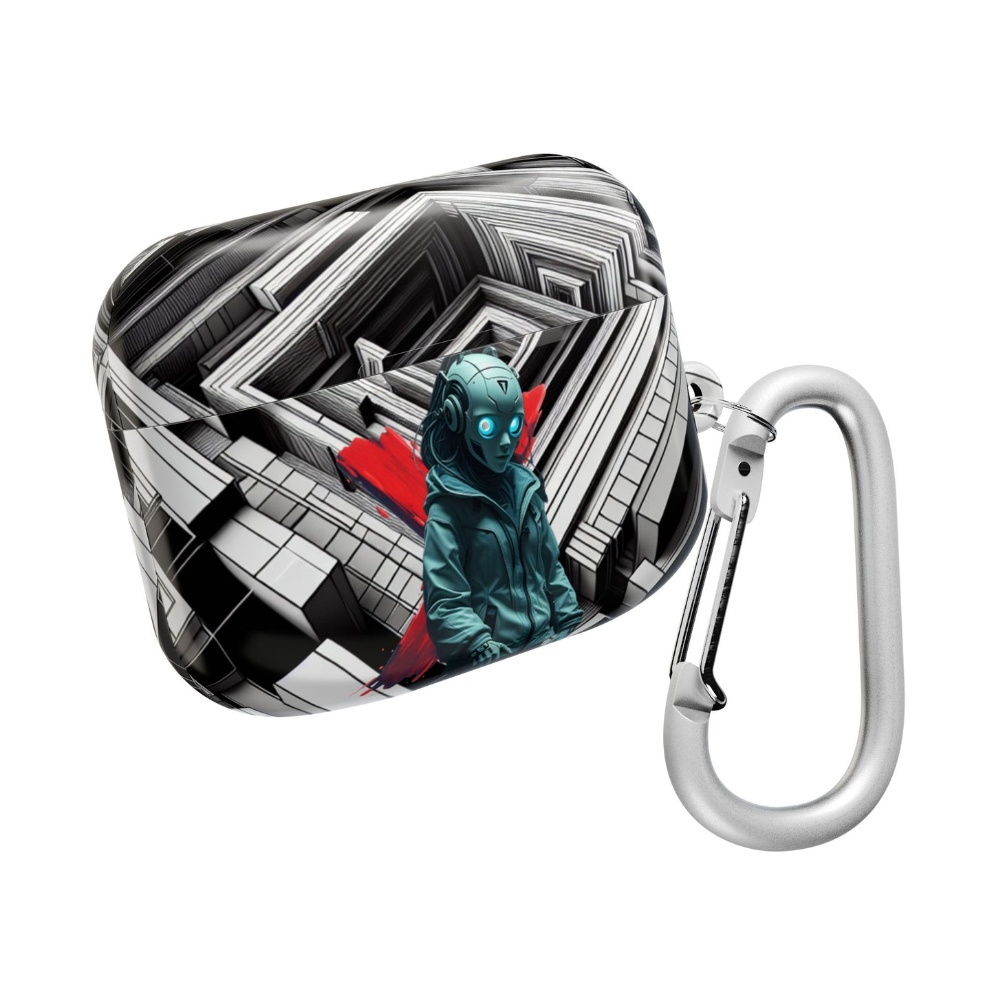 Urban Graffiti Cyber AirPod Case, Unique AirPods Cover, Stylish Gadget Accessory, Tech Gift for Him/Her, Music Lover's Protection