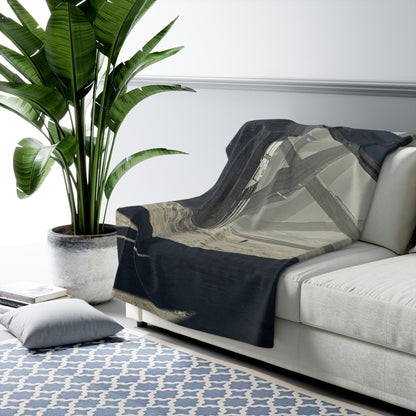 Futuristic Sherpa Fleece Blanket - Cozy Wall Art for Sci-Fi Lovers