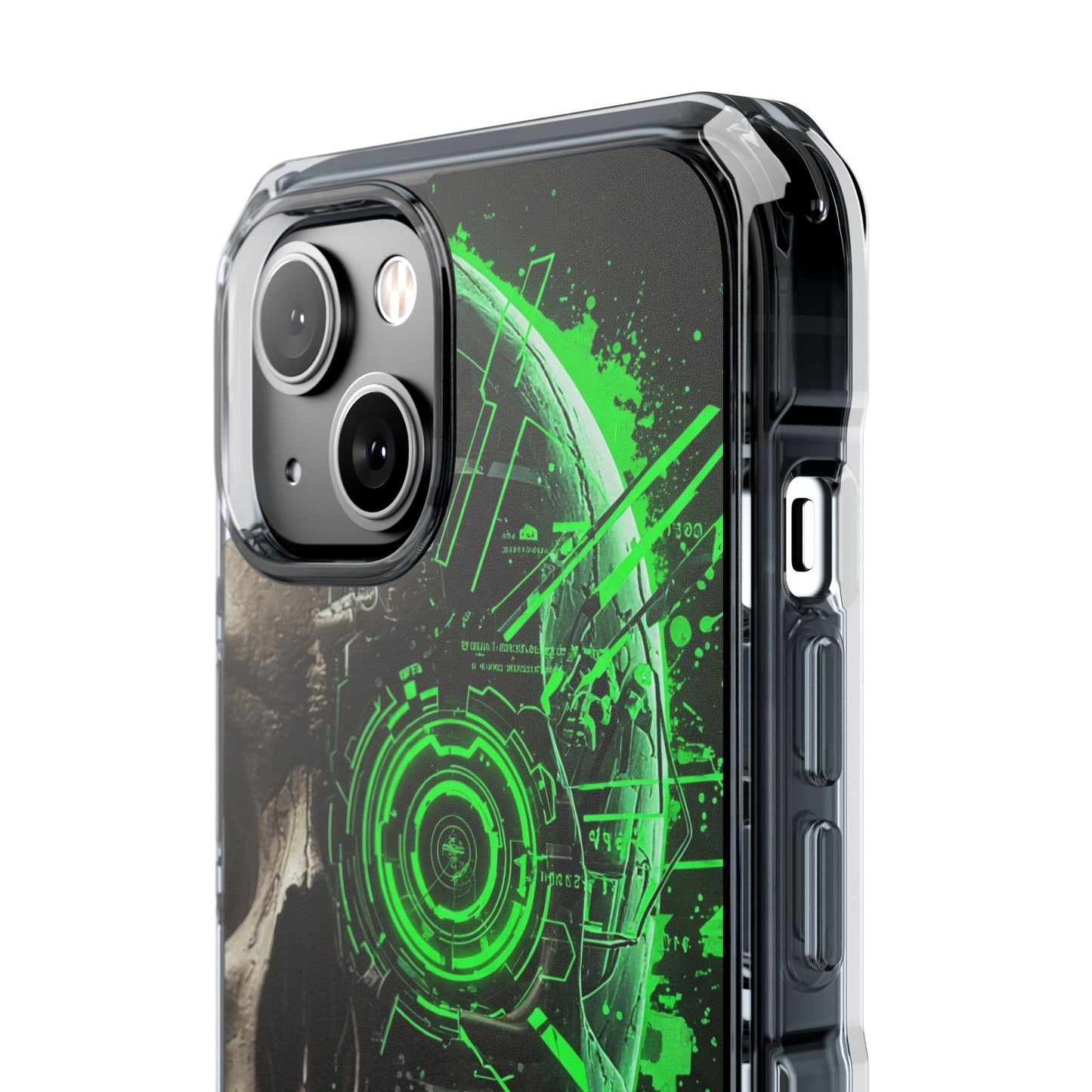 Skull Graphic Phone Case - Magnetic Clear Impact Cases, Skull Design, Unique Phone Protection, Edgy Gift for Tech Lovers