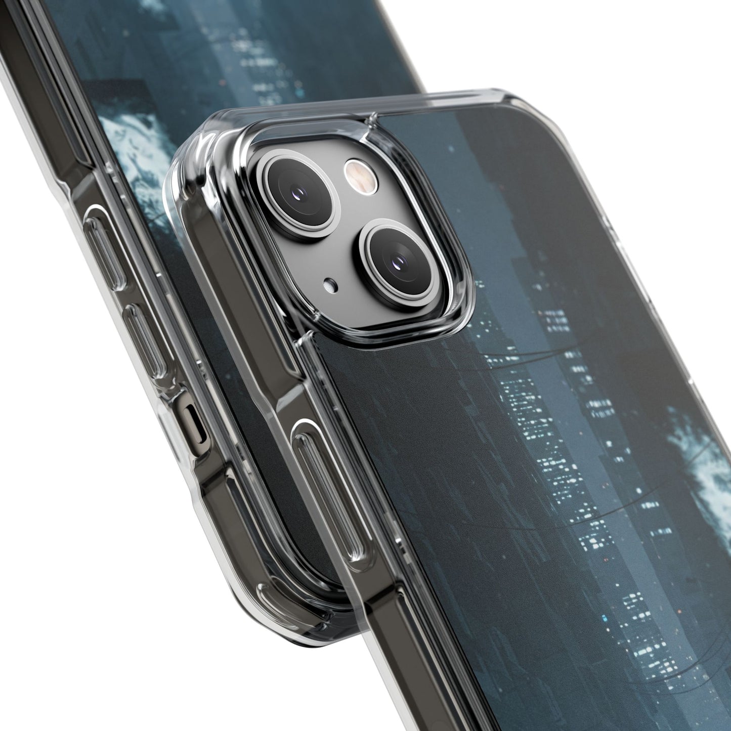 Magnetic Clear Impact Cases for Phones | Urban Nightscape Design | Unique Phone Accessories, Gift for Tech Lovers, Protective Cases
