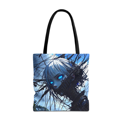 Futuristic Anime Tote Bag, Stylish Carry-All, Art Lover Gift, Unique Graphic Design Tote, Everyday Use Bag, Perfect for Shopping