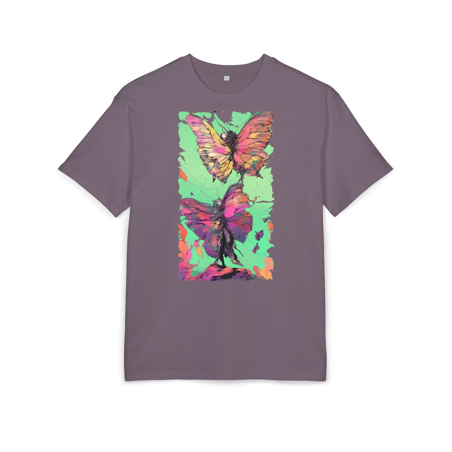 Colorful Butterfly Oversized Tee | Boho Style Tee, Spring Fashion, Nature Lover Gift, Festival Wear, Unique Graphic Shirt