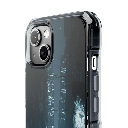 Magnetic Clear Impact Cases for Phones | Urban Nightscape Design | Unique Phone Accessories, Gift for Tech Lovers, Protective Cases