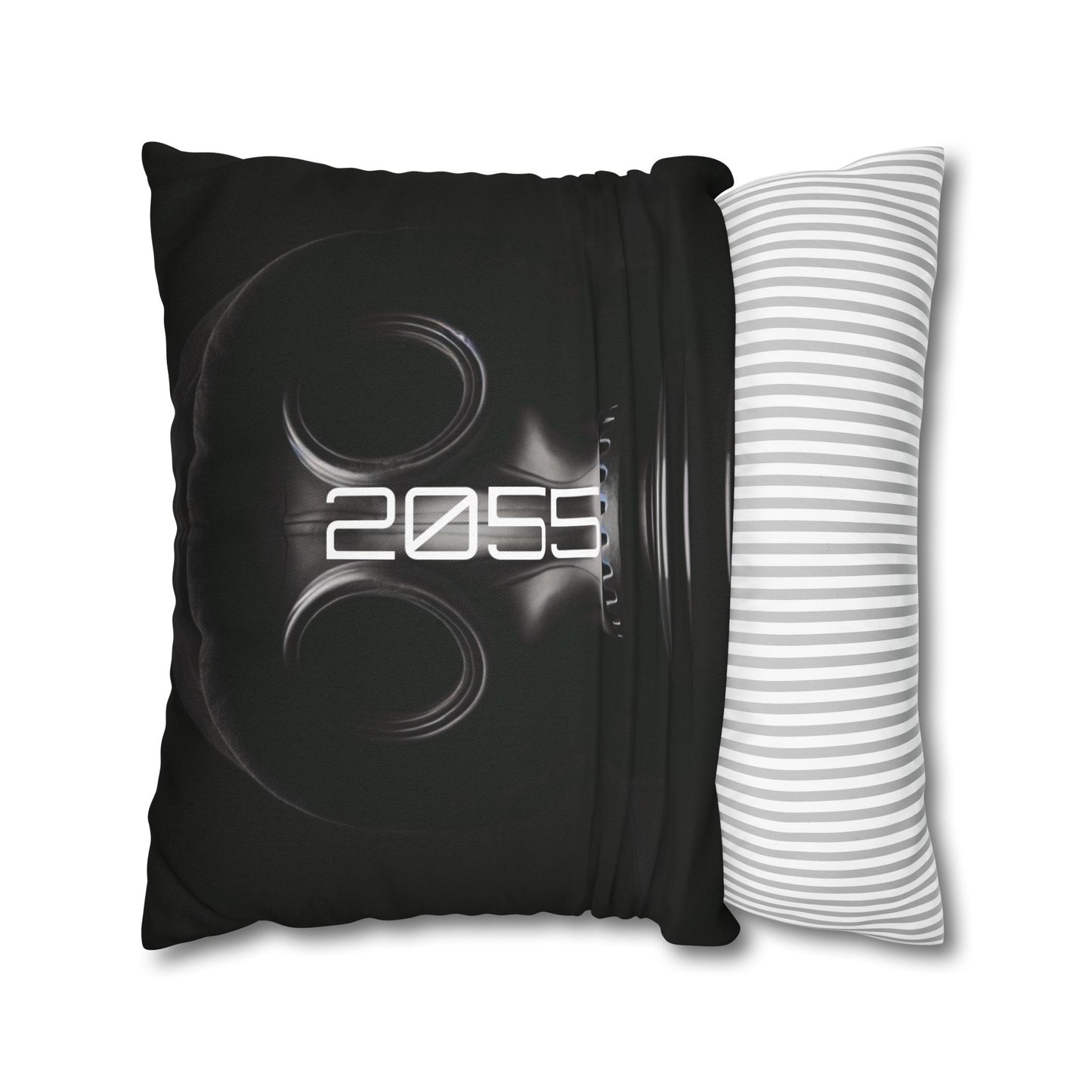 Futuristic Gas Mask Pillowcase | Modern Home Decor, Throw Pillow, Unique Gift, Sci-Fi Aesthetic, Cyberpunk Room Accents
