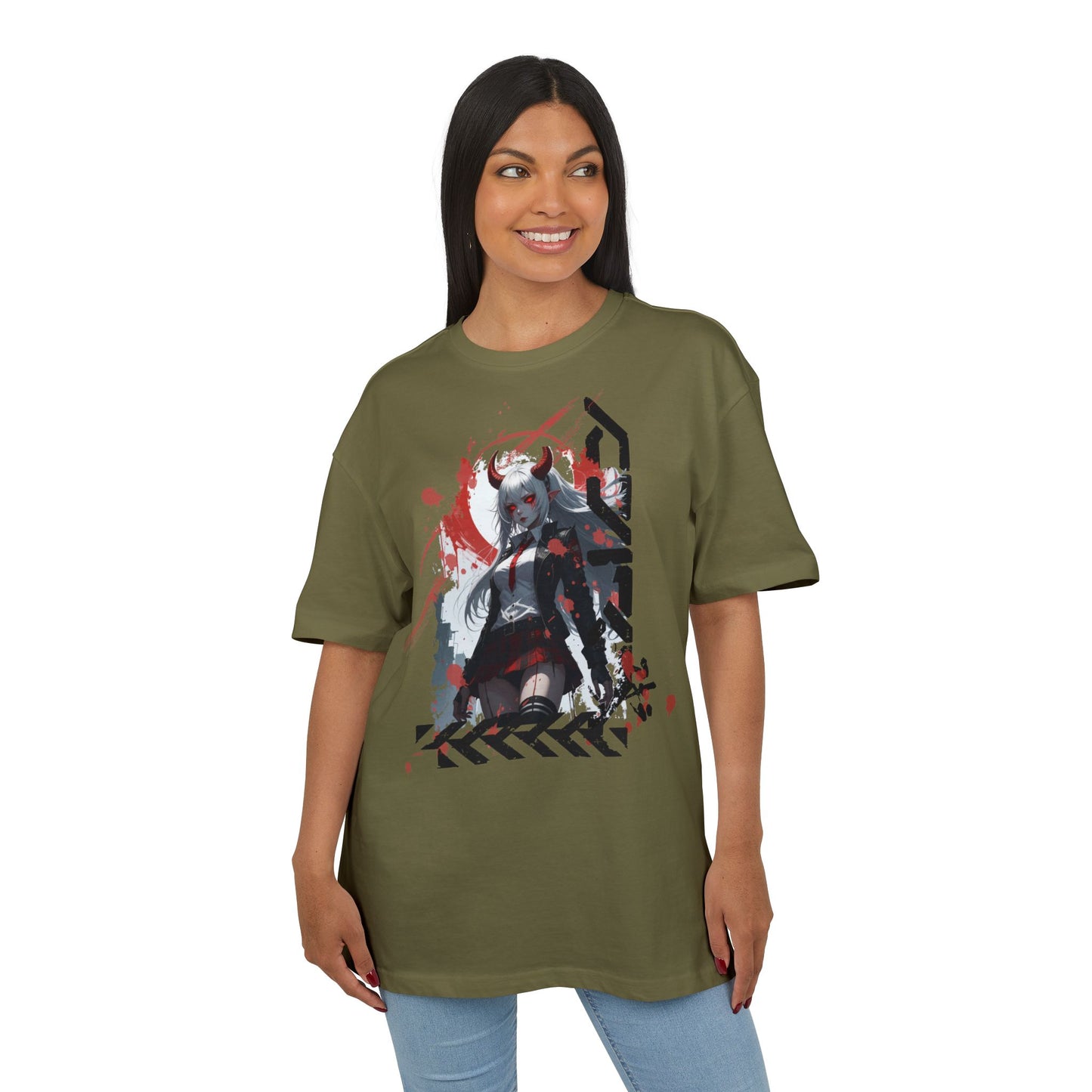 Unique Graphic Loose Fit Tee, Oversized T-Shirt, Streetwear Style, Trendy Casual Wear, Gift for Anime Lovers, Art-Inspired Fashion