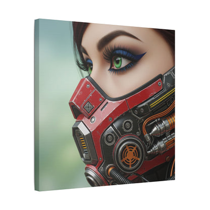 Futuristic Satin Canvas Art Print, Wall Decor for Gamers, Tech Enthusiasts, and Sci-Fi Fans, Unique Gift Idea for Birthdays