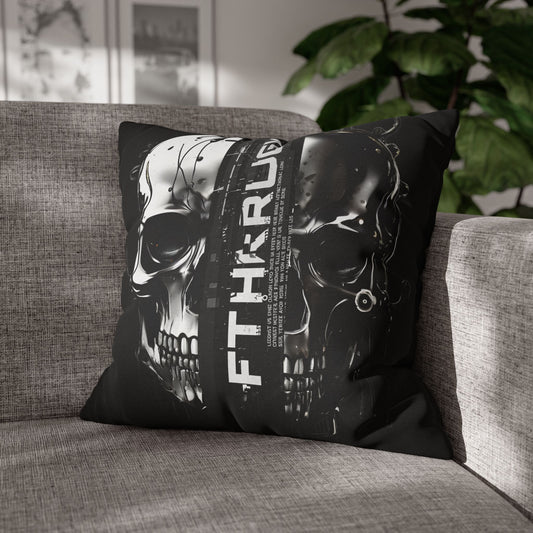 Gothic Skull Pillowcase - Edgy Home Decor, Alternative Gift, Bedroom Accent, Halloween Decor, Boho Pillow Cover