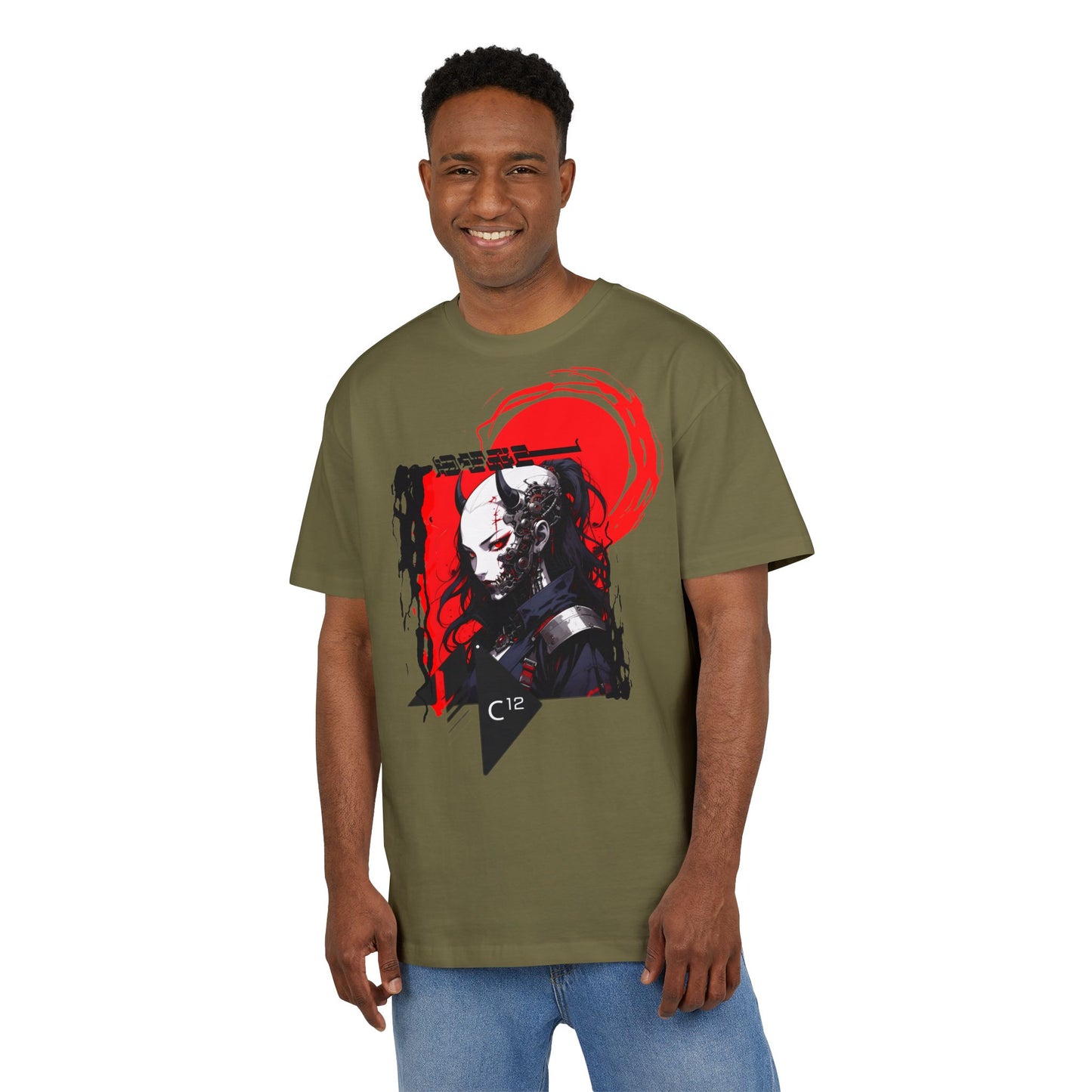 Unisex Graphic Oversized Tee with Artistic Design, Casual Streetwear, Unique Gift for Art Lovers and Gamers, Perfect for Everyday Wear