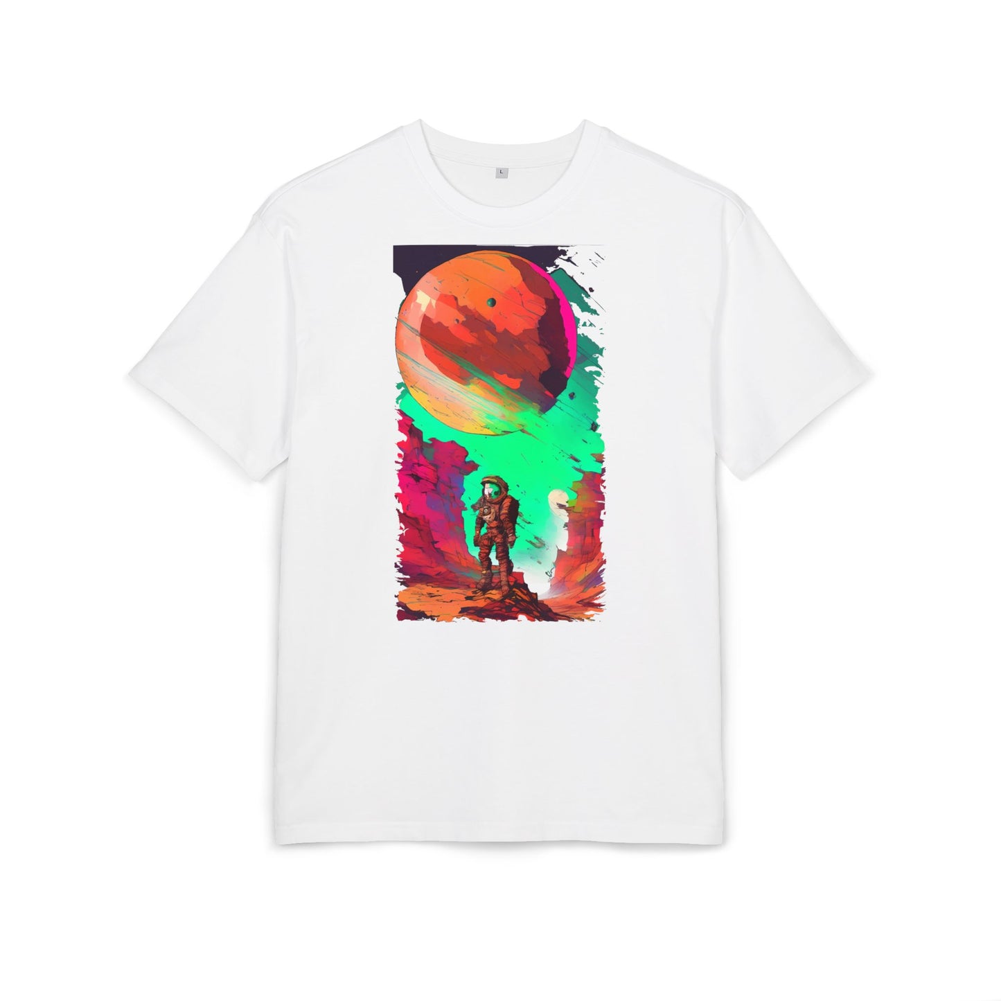 Cosmic Adventure Unisex Heavy Oversize Tee - Perfect for Space Lovers, Casual Style, Gift for Her, Him, Unique Graphic Tee, Sci-Fi Fashion