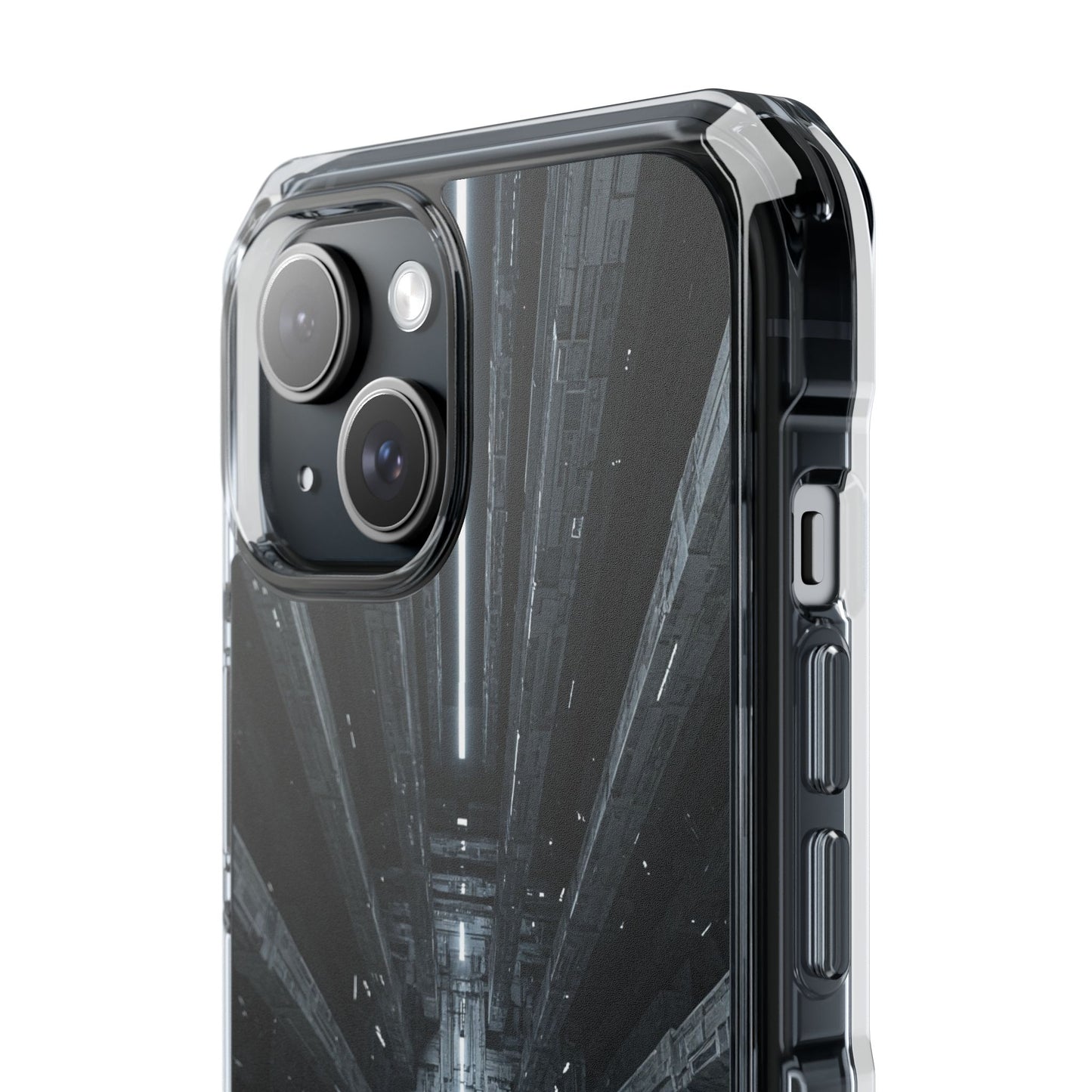 Sci-Fi Phone Case with Magnetic Clear Impact Design, Futuristic Cell Phone Cover, Unique Gifts for Tech Lovers, Holiday Present